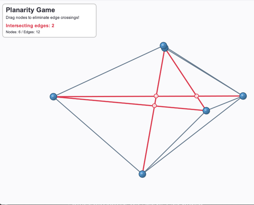 Planarity Interactive Graph Puzzle Game